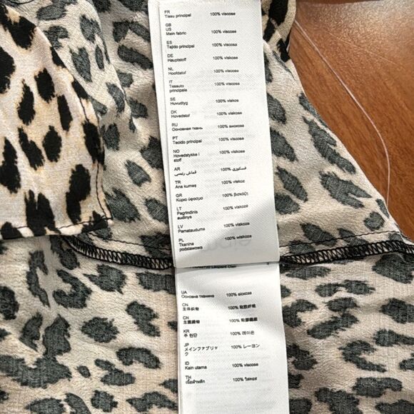 NWT MAJE Ruffled leopard-print crepe mini dress size 36 US 4 - Picture 11 of 11